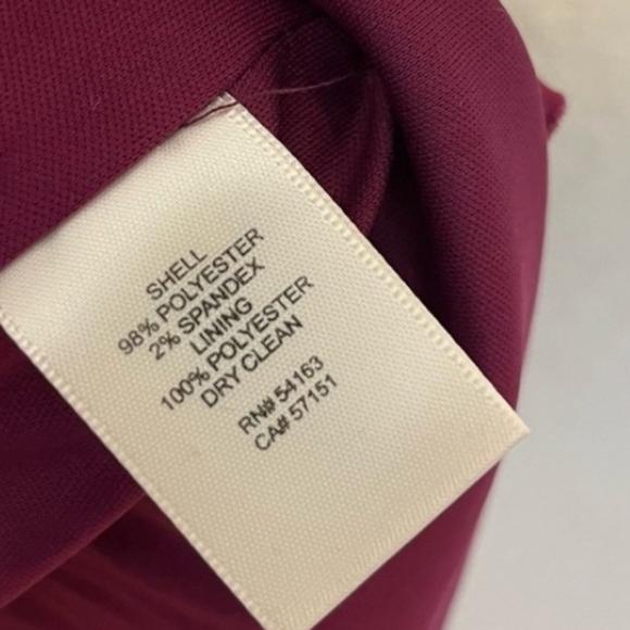 Eliza J Velvet Wine color One Sleeve Dress Date Night Formal  Sexy Flirty - Picture 2 of 11